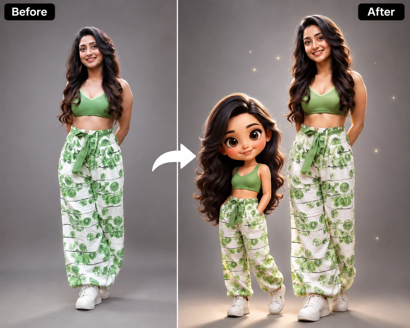 Cute 3D Chibi Girl AI Prompt